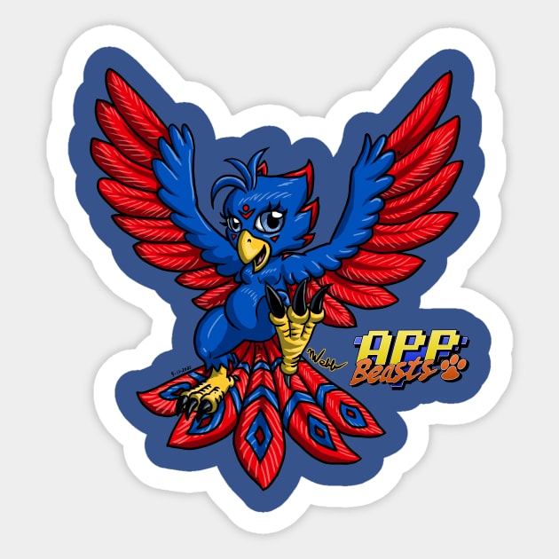 Birdie flying RYB Sticker by BlademanUnitPi